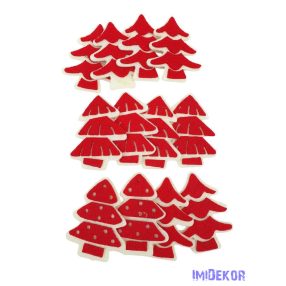 Filc fenyőfa szett - Piros