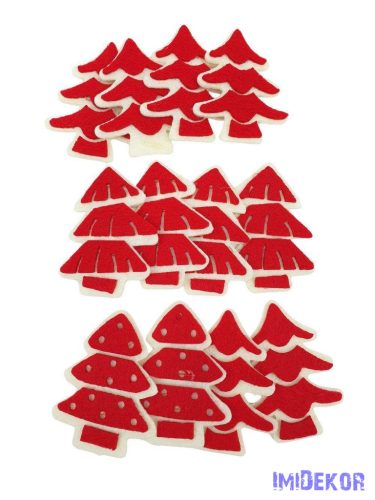 Filc fenyőfa szett - Piros