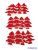 Filc fenyőfa szett - Piros