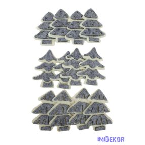 Filc fenyőfa szett - Szürke