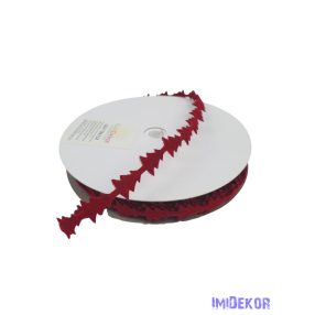 Filc szalag kicsi fenyőfa - Bordó