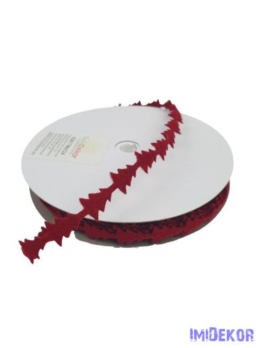 Filc szalag kicsi fenyőfa - Bordó