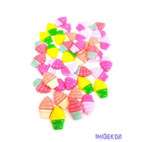 Műanyag csavart fagyi dekor mix 40db/csomag