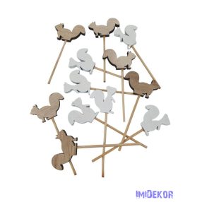 Pálcás fa mókus szett