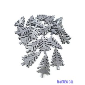 Fa dekor fenyőfa 20db/csomag - Szürke