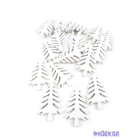Fa dekor fenyőfa 20db/csomag - Fehér
