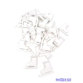 Apró fa dekor korcsolya