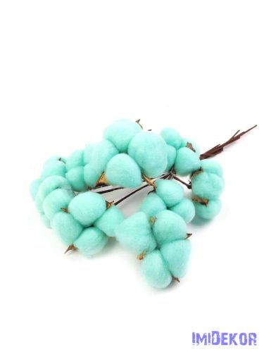Drótos szárú gyapot 10db 5-6 cm fej - Menta