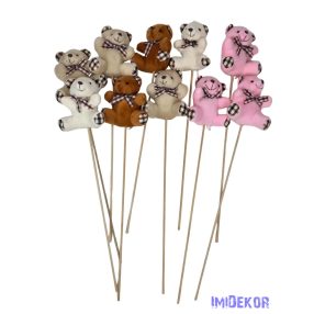 Plüss pálcás betűző - Kockás maci