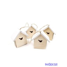 Madáretető faházikó 4db/csomag - Natúr