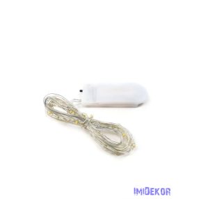 Ledszál gombelemes - Fehér fényű