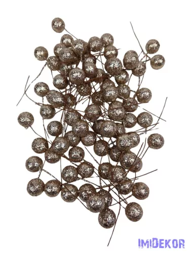 Glitteres drótos bogyó - Pezsgő