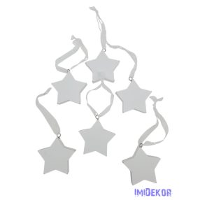Fadekor fehér szalagos formák - Csillag