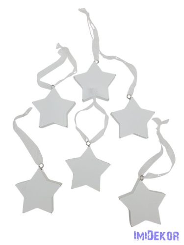 Fadekor fehér szalagos formák - Csillag