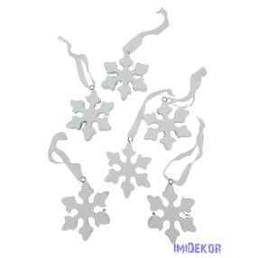 Fadekor fehér szalagos formák - Hópehely