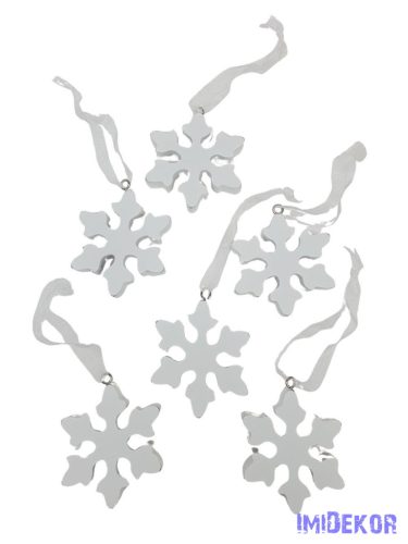 Fadekor fehér szalagos formák - Hópehely