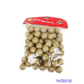 Glitteres golyó 2 cm - Arany