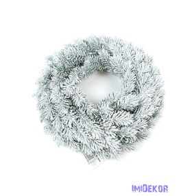 Műfenyő koszorú alap 35 cm - Havas