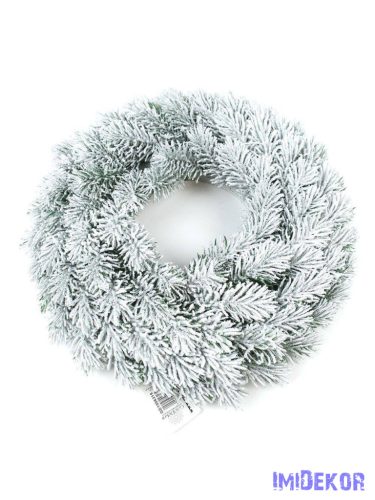 Műfenyő koszorú alap 35 cm - Havas