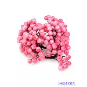 Drótos bogyó 1 cm - Világos Pink