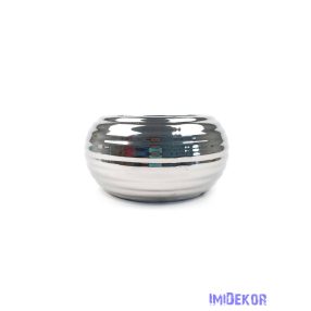 Lapos tál kaspó - Ezüst