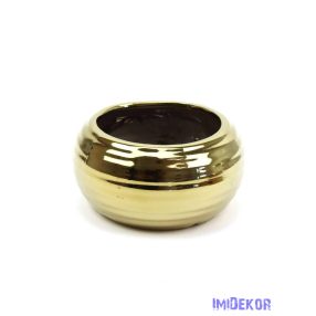 Lapos tál kaspó - Arany