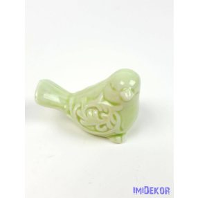 Kerámia madár indás - Zöld