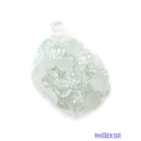 Dekor üvegkavics - Színtelen-matt mix