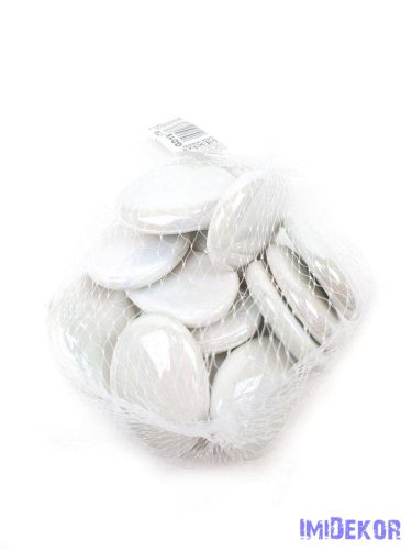 Dekor üvegkavics nagy - Fehér