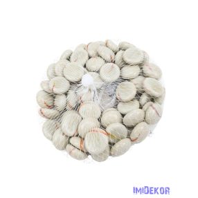 Dekor üvegkavics - Drapp-Narancs csíkos