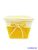Bélelt köteles kocka kaspó 13cm - Sárga
