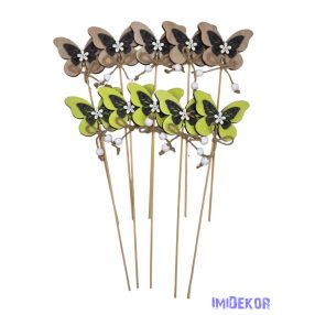 Zöld-Natúr fa betűző - Lepke