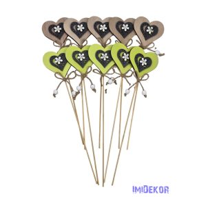 Zöld-Natúr fa betűző - Szív