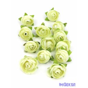 Boglárka selyemvirág fej kb 3 cm - Törfehér