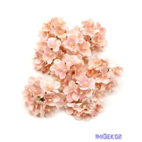   Apróvirágos dekor selyem fej 8 db/csomag - Halvány Rózsaszín