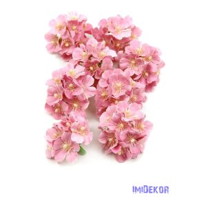 Apróvirágos dekor selyem fej 8 db/csomag - Rózsaszín