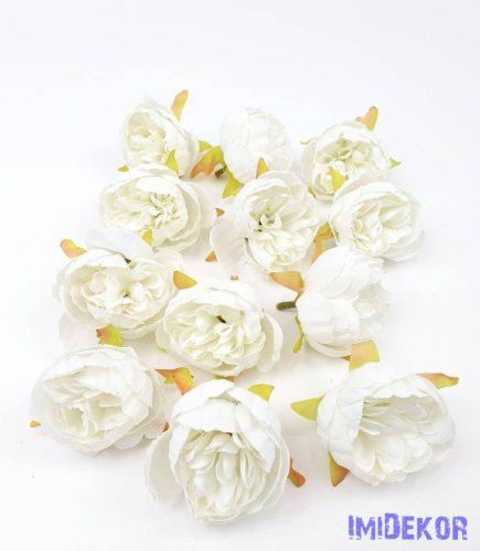 Ranunculus selyem fej 5cm 10db/csomag - Fehér