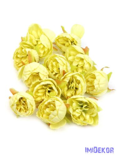 Ranunculus selyem fej 5cm 10db/csomag - Krémsárga