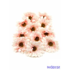 Gerbera selyemvirág fej 8 cm 11 db/csomag - Cirmos Barack