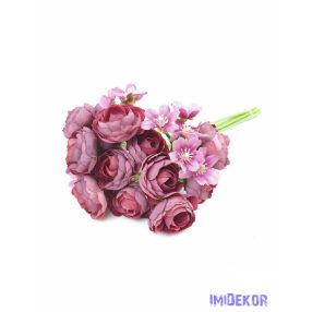 Boglárka 5 szálas köteg apró virágokkal 29 cm - Mályva