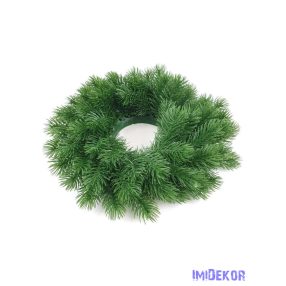 Műfenyő koszorú alap 32 cm natúr