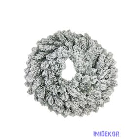 Műfenyő koszorú alap 37 cm - Havas
