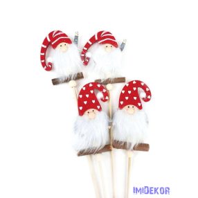 Sapkás filc manó betűző 4db/csomag - Piros