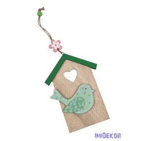 Színes tetejű madárházikó - zöld madaras