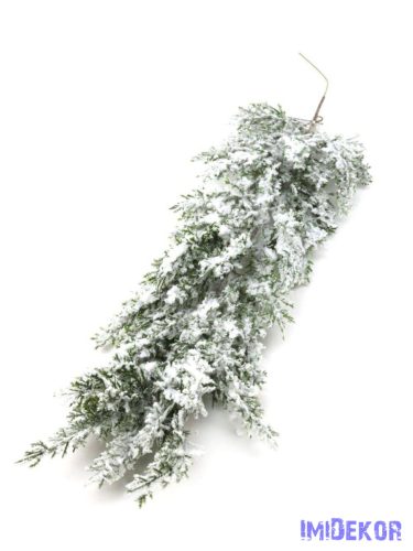 Mű örökzöld ág 63cm A - Havas