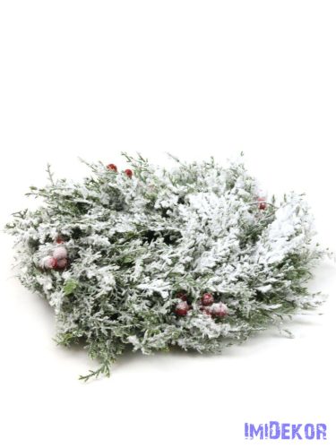Műzöld tuja koszorú bogyóval 35cm - Havas