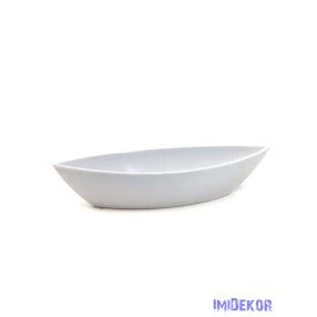 Fehér műanyag tál - Kis csónak 26cm