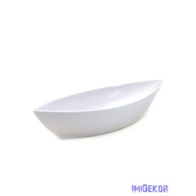 Fehér műanyag tál - Nagy csónak 32cm