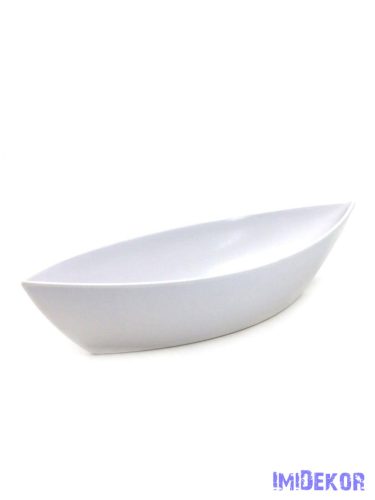 Fehér műanyag tál - Nagy csónak 32cm
