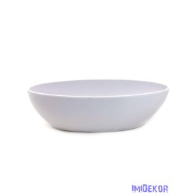 Fehér műanyag tál - Nagy ovális 30cm